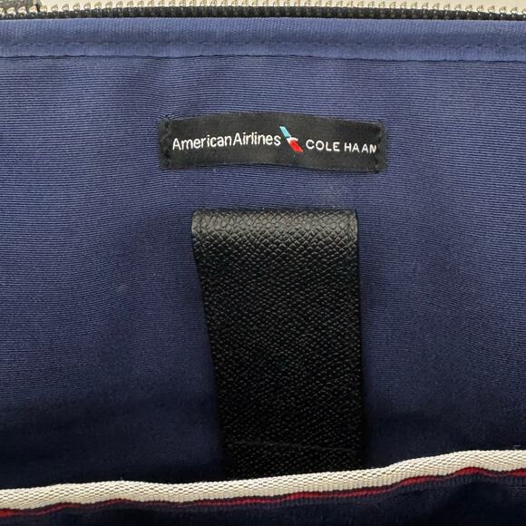 Cole Haan x American Airlines Genuine Leather Laptop Travel Bag Black Tech Safe - Picture 13 of 14